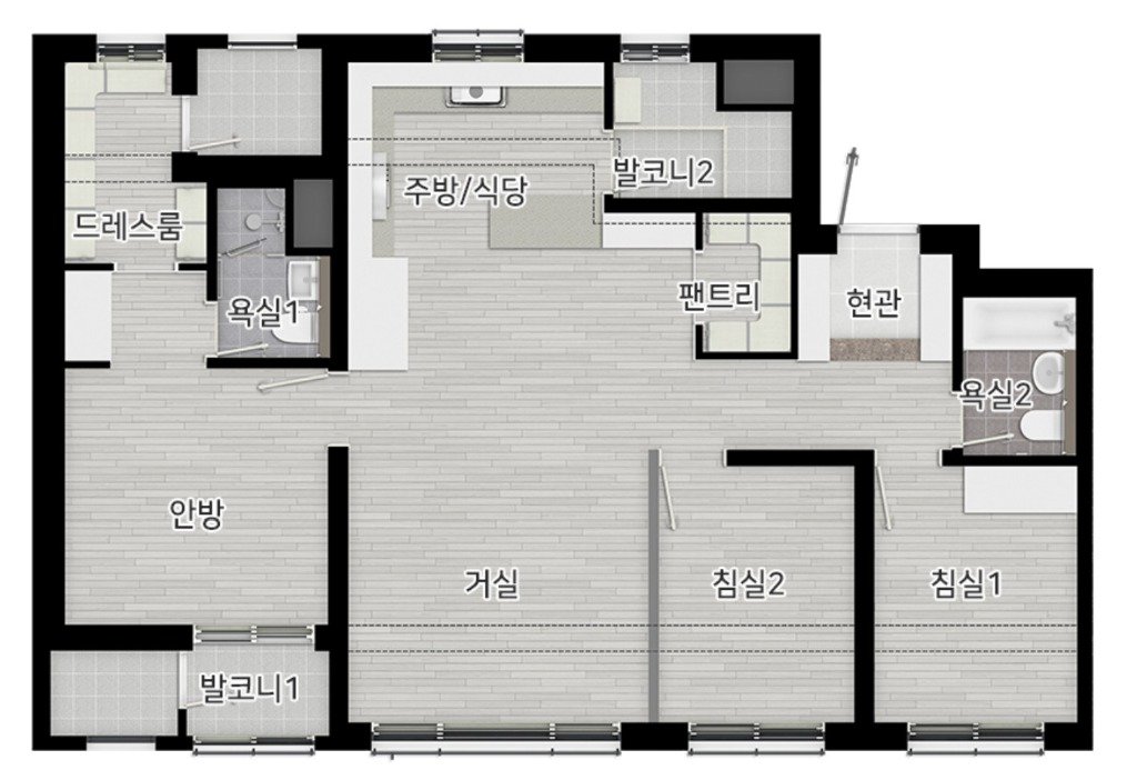 4Bay 혁신 평면 도면